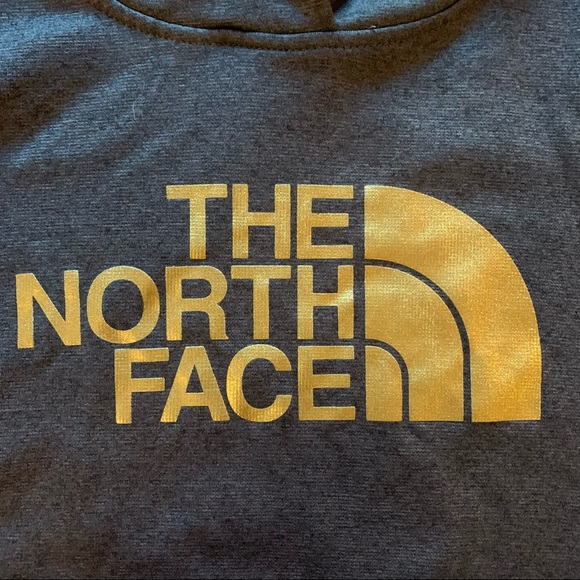 The North Face | Gray & Gold Hooded Sweatshirt | Sz M - Picture 4 of 15